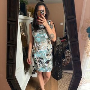 Women’s sage green floral dress